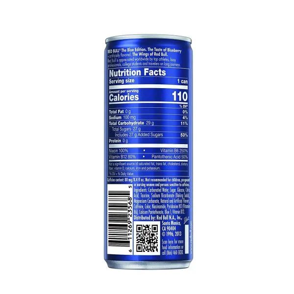 RED BULL BLUE EDITION, BLUEBERRY ENERGY DRINK - Image 4
